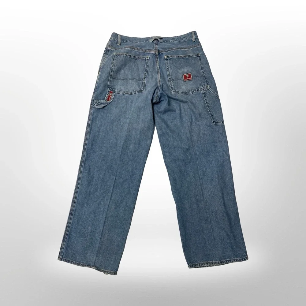 Vintage Y2K Tommy Hilfiger Red Label Carpenter‎ Jeans Mens 32x30 Wide Leg Denim